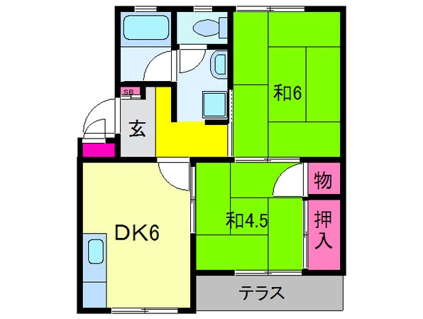 山本マンションの物件間取画像